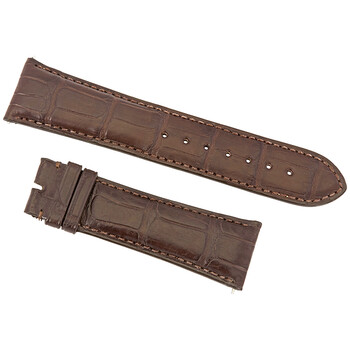 24 MM Matte Dark Brown Alligator Leather Strap 24ABT22M
