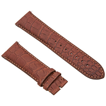 24 MM Matte Honey Alligator Leather Strap
