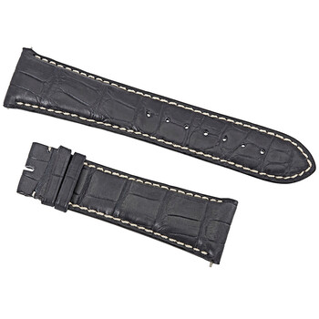 24 MM Matte Navy Blue Alligator Leather Strap 24ABT06C 24 MM Matte Navy Blue Alligator Leather Strap 24ABT06C