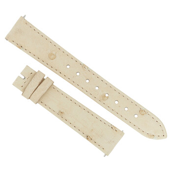 Ivory 16 MM Ostrich Leather Strap 16OS09M