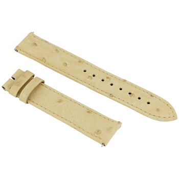 Ivory 19 MM Ostrich Leather Strap 19OS09M