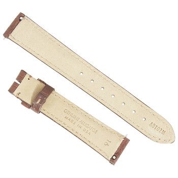 Matte Brown 16 MM Alligator Leather Strap