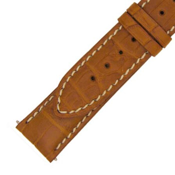Matte Honey Alligator Leather Strap 19ABT31C