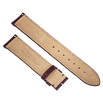 Shiny Burgundy Alligator Leather Strap