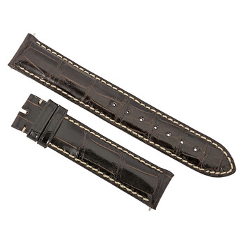 Shiny Dark Brown Alligator Leather Strap 19AAT22C