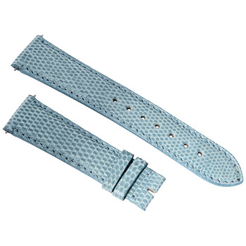 Shiny Sky Blue Lizard Leather Strap 19LIZ25M Shiny Sky Blue Lizard Leather Strap 19LIZ25M