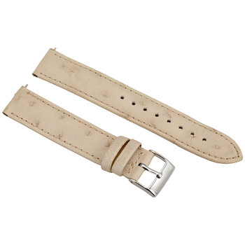 Winter White Ostrich Leather Strap 18OS05M