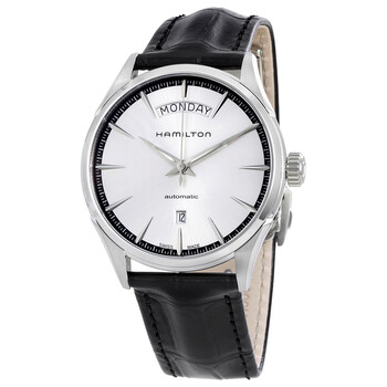 Jazzmaster Silver Dial Black Leather Men's Watch H42565751