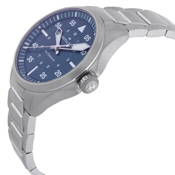 Khaki Aviation Pilot Automatic Blue Dial Watch H76305140