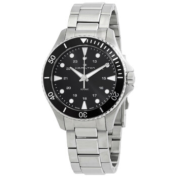 Khaki Navy Scuba Quartz Black Dial Men's Watch H82201131