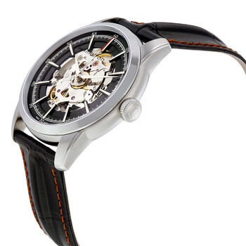 Railroad Automatic Black Skeleton Dial Men's Watch H40655731