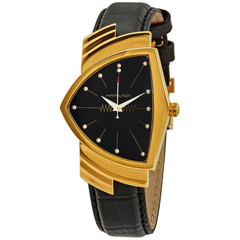 Ventura Black Dial Asymmetric Watch H24301731