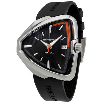 SiMa　HAMILTON VENTURA H24551331 メンズ Hamilton Ventura Elvis80 Black Dial Men's Quartz Watch H24551331