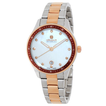 Ajoie Quartz White Mother of Pearl Dial Ladies Watch HAWLH2200360