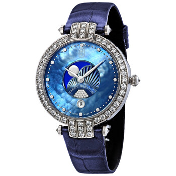 Premier Moon Phase Ladies 18k White Gold Diamond Set Watch PRNQMP36WW002