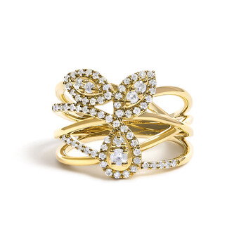 Swarovski Dextera Gold-tone Open Ring, Size 52 5741801 - Jewelry Swarovski Dextera Gold-tone Open Ring, Size 52 5741801 - Jewelry