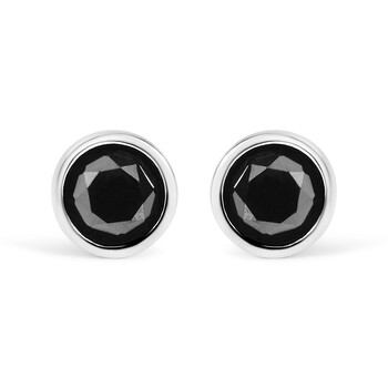 .925 Sterling Silver 1/2 Cttw Miracle Set Princess-cut Diamond Solitaire Stud Earrings (H-I Color, SI2-I1 Clarity) main image 1