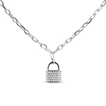 ◇Hei◇ brilliant triple cubic necklace [正規品/関税込] Haus Of Brilliance .925 Sterling Silver 1/4 Cttw Diamond