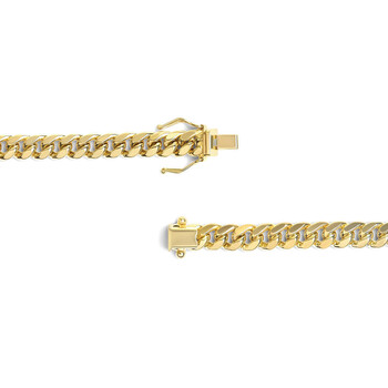 Semi-Solid 14K Yellow Gold 6.1mm Classic Miami Cuban Chain Necklace - 22 Inches Semi-Solid 14K Yellow Gold 6.1mm Classic Miami Cuban Chain Necklace - 22 Inches