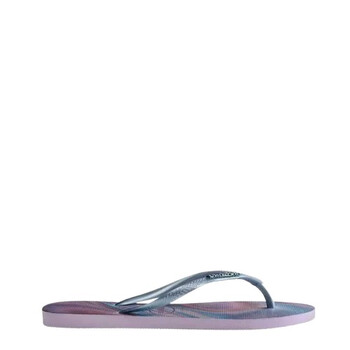 Slim Iridescent Flip-Flops in Lilac