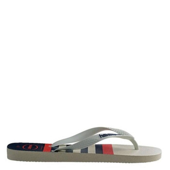 Top Nautical White Flip Flops