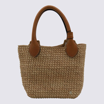 Beige Raffia Satchel BAG51967Natural-Cotto
