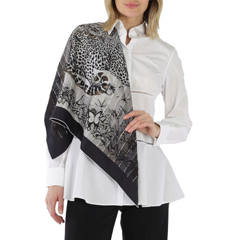 Hermes Pegase Au Bloc Embroidered Scarf 713368S 09