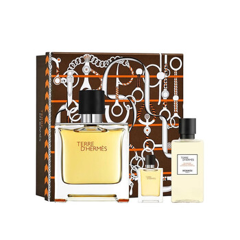 Hermes Men's Terre d'Hermes 3pcs EDT Gift Set Fragrances