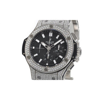 Big Bang Black Dial Chronograph Stainless Steel Diamond Pave Men's Watch 301SX1170SX2704