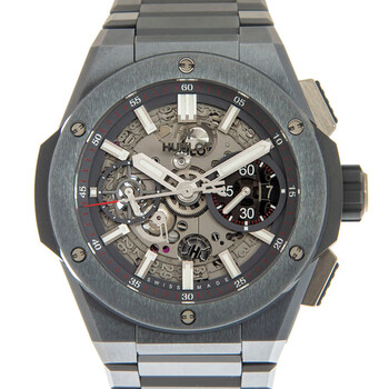 トム Hublot King Power Tourbillon Silver Dial Zirconium Rubber