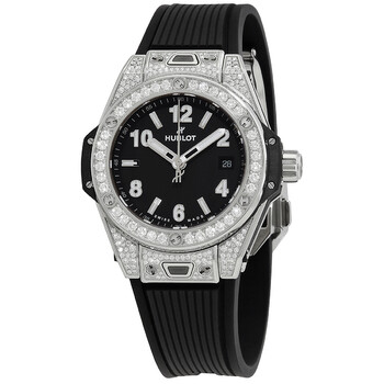 Big Bang One Click Steel Automatic Diamond Black Dial Ladies Watch 485.SX.1170.RX.1604