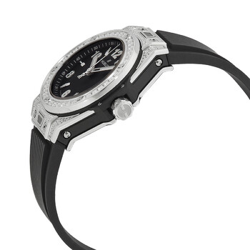 Big Bang One Click Steel Automatic Diamond Black Dial Ladies Watch 485.SX.1170.RX.1604