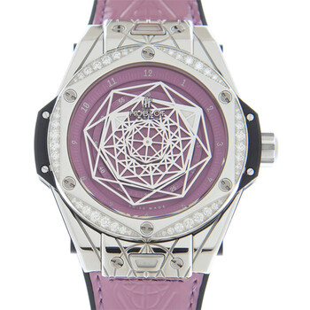 Big Bang Sang Bleu Automatic Diamond Purple Dial Ladies Watch 465.SS.89P7.VR.1204.MXM20