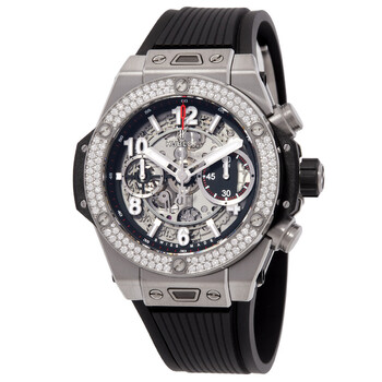 Big Bang Unico Chronograph Diamond Transparent Dial Men's Watch 441.NX.1170.RX.1104