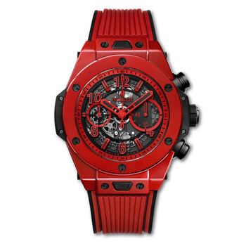 Big Bang Unico Limited Edition Red Magic Chronograph Automatic Matte Red Skeletal Dial Men's Watch 411.CF.8513.RX