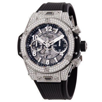 Big Bang Unico Titanium Chronograph Automatic Diamond Men's Watch 441.NX.1171.RX.1704