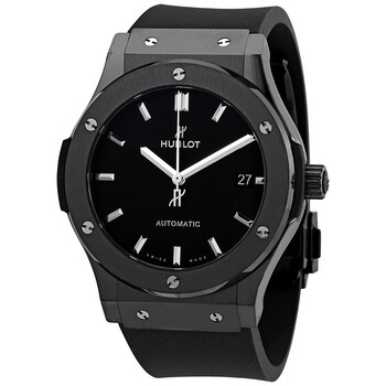 Hublot Classic Fusion Black Dial Black Rubber Strap Men's Watch