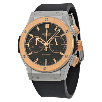 Classic Fusion Chronograph Black Dial Black Rubber Men's Watch 521.NO.1180.RX