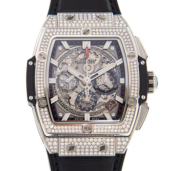 Spirit of Big Bang Chronograph Diamond Silver-tone Dial Men's Watch 641.NX.0173.LR.1704