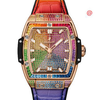 Spirit of Big Bang King Gold Rainbow Automatic Diamond Watch 665.OX.9910.LR.0999