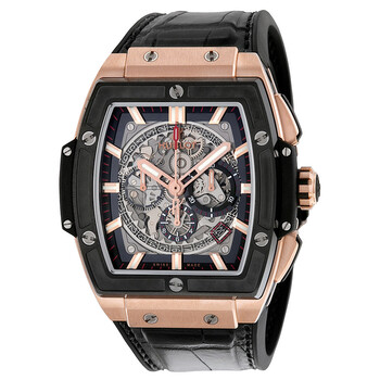 Spirit Of Big Bang Square Automatic Skeleton Dial Black Rubber Band Men's Watch 601.OM.0183.LR Spirit Of Big Bang Square Automatic Skeleton Dial Black Rubber Band Men's Watch 601.OM.0183.LR