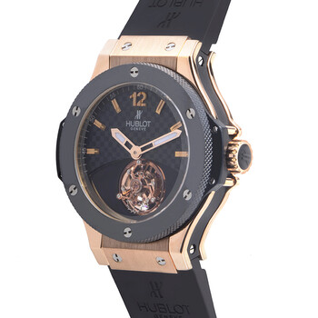 Tourbillon Solo Bang Black Carbon Fiber Dial 18kt Rose Gold Black Rubber Men's Watch 305.PM.131.RX