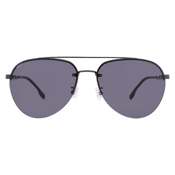 Black Phantos Men's Sunglasses BOSS 1537/F/SK 0V81/IR 62