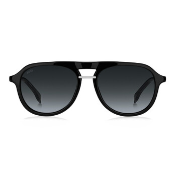 Dark Grey Shaded Pilot Men's Sunglasses BOSS 1435/S 0807/9O 54