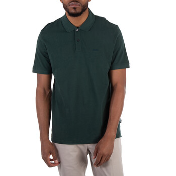 Tシャツ・カットソー Hugo Boss SS25 COTTON POLO (50494980 10241556203) BOSS - Mercerized-cotton polo shirt with double monogram - Black