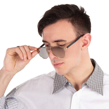 Gold Antireflex Pilot Men's Sunglasses BOSS 1485/S 0RHL/WM 60