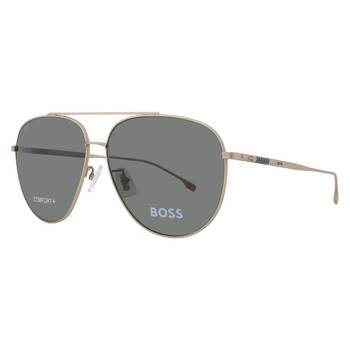 Green Pilot Men's Sunglasses BOSS 1296/F/S 0AOZ/QT 63