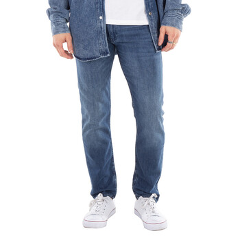デニム・ジーパン BURBERRY JEANS BLUE COTTON DENIM JEANS Slim Fit Jeans in Indigo blue - Men, Cotton | Burberry® Official