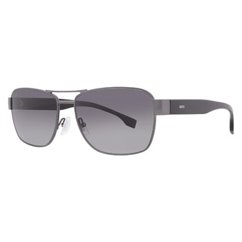 Polarized Grey Shaded Navigator Men's Sunglasses BOSS 1441/O/S 0ANS/WJ 60