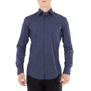 Hugo Boss Printed Cotton Poplin Slim-Fit Shirt, Brand Size 40 (Neck Size  15.7") 50527217-410 - Clothing - Jomashop